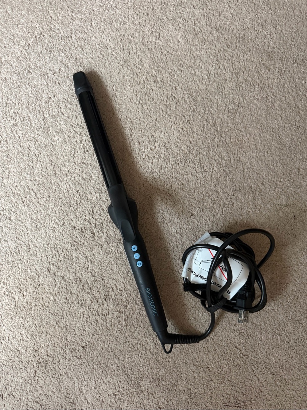 Bio ionic long barrel curling iron. 1.25”
